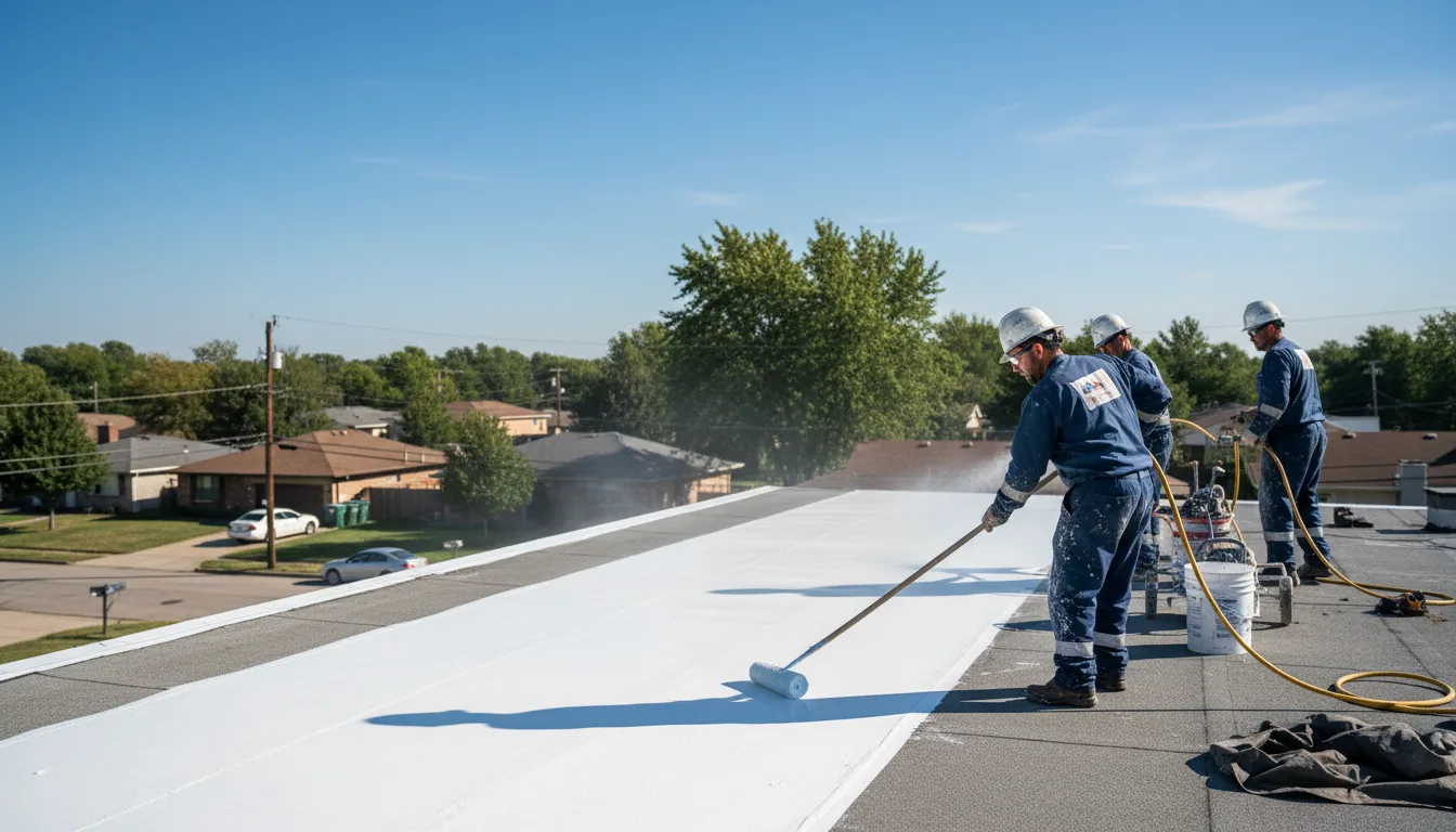 Commercial roof coating in Quinlan, TX near me